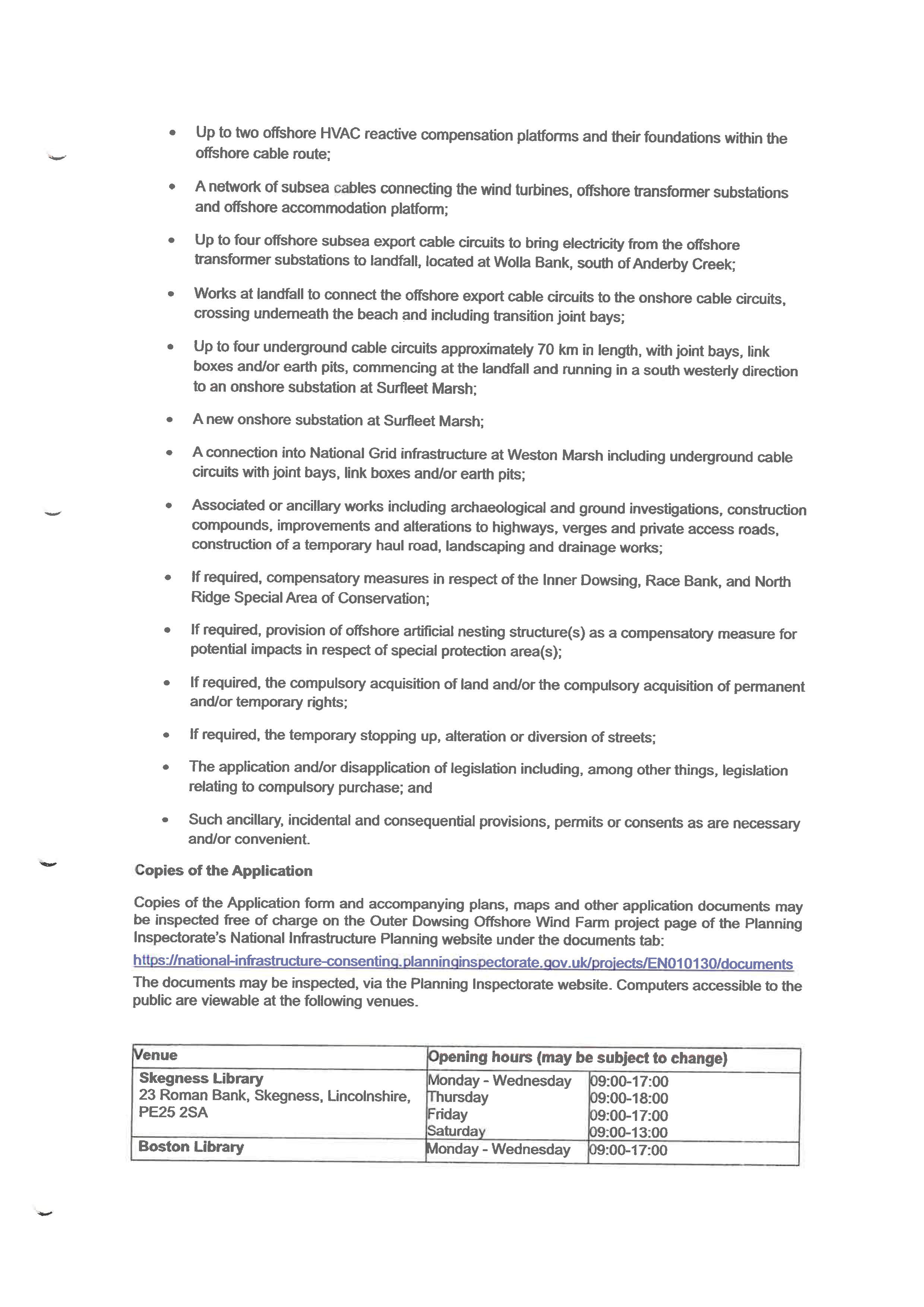 Outer dowsing offshore wind development consent order page 3